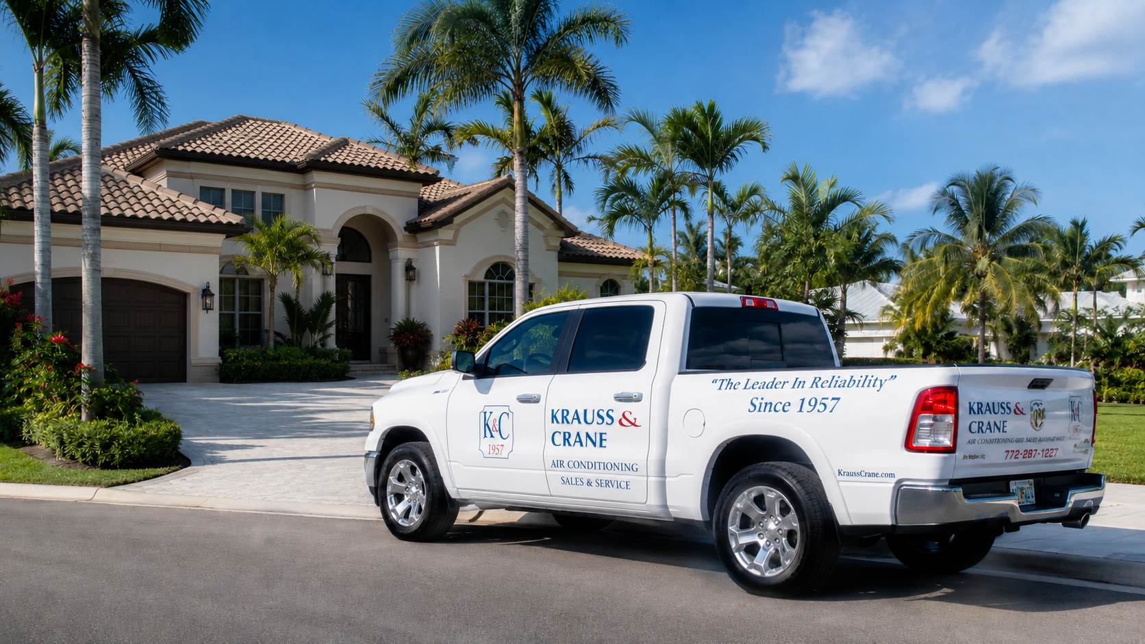 Krauss&Crane Truck in front of home